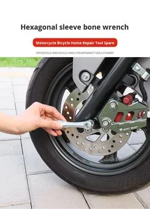 Multi-function <b>Wrench</b> 6-15MM Bone Shape Hexagon Holes <b>Torque</b> <b>Wrench</b> <b>Bike</b> Repair Spanner Tool - Product Image 6