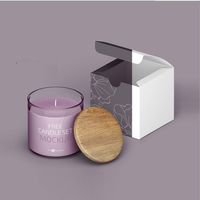 Boîte en Carton Carrée de 8 oz pour Pot de Bougie, Luxe Mat Personnalisée avec Logo, Marque Privée, Écologique, Vente en Gros