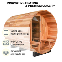 Ruang Sauna Uap Kering Desain Baru Chillmend dengan Kursi Santai, Sauna Spa Tradisional Kayu Luar Ruangan
