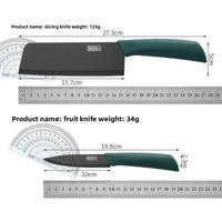 Ensemble complet de couteaux de cuisine et de planches à découper en acier inoxydable deux en un pour couper les fruits et les suppléments à usage domestique