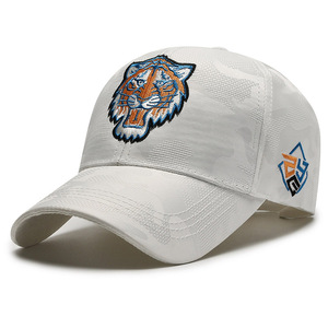 Gorra de Béisbol Blanca con Camuflaje de <span class=keywords><strong>Tigre</strong></span>, Bordada, de Secado Rápido, Malla Transpirable, Unisex, Ajustable, Resistente, para Exteriores, OEM, ODM, Mayorista - Product Image 1