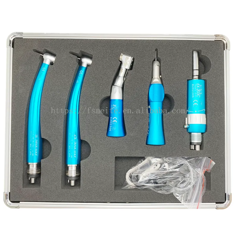 एन-sk गिरा शैली उच्च गति चिकित्सकीय handpiece किट हवा turbina पुश बटन 2 छेद/4 छेद handpiece सेट दंत चिकित्सा इकाई के लिए