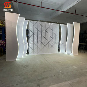 ฉากหลังงานแต่งงานอะคริลิคสีขาวแบบหลายชั้น LEDA ปรับแต่งได้ ฉากหลังขนาดใหญ่แบบถอดประกอบได้ สินค้ามาใหม่ - Product Image 2