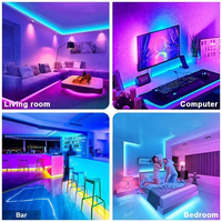 Tira de luces LED RGB Flexible de alta calidad SMD5050 12V 24V tira de luces inteligentes controlador de retroiluminación de TV tira de ambiente programable