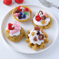 Groothandel realistische desserttaartvormige geurkaarsen van sojawas, decoratie voor thuis, cadeau voor verjaardagsfeestjes, handgemaakte novelty aromakaarsen