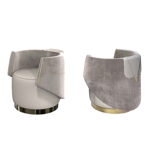 Fauteuil pivotant moderne en velours, mobilier de luxe Design moderne, idéal pour un salon - Product Image 6