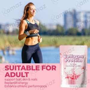 Proteína de Suero de Leche 100% de Animales Alimentados con Pasto, Marca Amaz OEM, en Polvo, con Colágeno, Sabores a Frutas, Apoya <span class=keywords><strong>el</strong></span> Desarrollo Muscular, la Recuperación y la Salud de la Piel - Product Image 3
