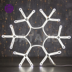 Luces LED Artísticas 3D con Forma de Copo de Nieve, Colgantes, Impermeables IP65, Colores Personalizables, para Iluminación Exterior en Invierno, Parques, Navidad - Product Image 6