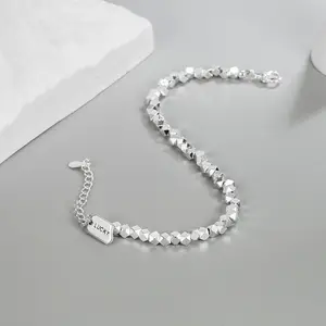 Pulseras silicona mắt ác Vòng đeo tay 925 sterling Silver nudo de bruja plata 925 pulseras de basquetbol