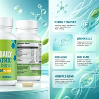 Capsules de multivitamines amincissantes USA en gros, très vendues, avec 45 mg de fer, 22 nutriments, à base de plantes, sans lactose, pour femmes