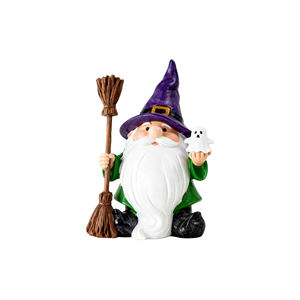 Sculpture de gnome enchanté - Cadeau personnalisé en résine, barbe blanche détaillée, parfait pour la saison hivernale et la décoration de la maison et des pièces toute l'année - Product Image 3
