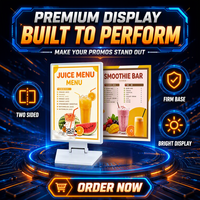 Boîte à lumière LED personnalisée ultra-fine en alliage d'aluminium, pleine couleur, à intensité variable, 2000 lumens, affichage commercial durable pour restaurants et cafés
