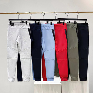 Logo personalizzato Activewear <span class=keywords><strong>Tech</strong></span> <span class=keywords><strong>pantaloni</strong></span> in pile da uomo in morbido cotone pesante a gamba dritta da corsa sport da palestra da uomo <span class=keywords><strong>pantaloni</strong></span> della tuta da jogging - Product Image 4