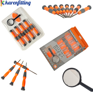 Juego de destornilladores de precisión de 11 piezas para reparación de teléfonos y computadoras, kit de destornilladores cruzados y rectos para gafas y relojes - Product Image 3