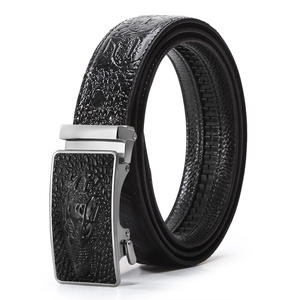 पुरुषों की उच्च-अंत मगरमच्छ चमड़े की बेल्ट व्यवसाय कस्टम लंबाई के लिए आकस्मिक स्वचालित मिश्र धातु - Product Image 2