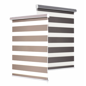 Tissu occultant de luxe <span class=keywords><strong>en</strong></span> tissu zébré / <span class=keywords><strong>lin</strong></span> combiné pour stores enrouleurs, revêtements de fenêtres extérieurs - Product Image 6
