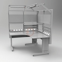 Banc de travail ESD modulaire à hauteur réglable avec table ergonomique antistatique pour usage en entrepôt