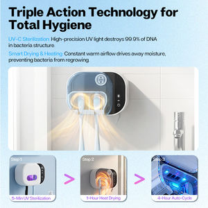 Esterilizador y Secador de Cepillos de Dientes Inteligente con UV-C, Portátil, con Tapa de Detección Automática, Elimina el 99.9% de los Gérmenes, Calentamiento Rápido, Secado USB Tipo-C para la Familia - Product Image 6