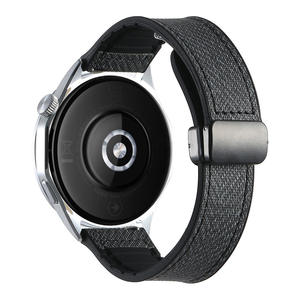 Correa de Reloj de Cuero y Silicona al por Mayor para Huawei y Samsung, Correa de Reloj Deportiva Magnética Suave con Patrón Vaquero de 20mm y 22mm - Product Image 6