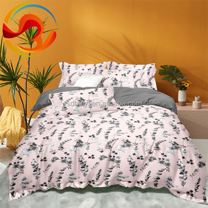 Ensemble de <span class=keywords><strong>draps</strong></span> de lit <span class=keywords><strong>en</strong></span> microfibre de couleur rose, 4 pièces, nouveau design, vente <span class=keywords><strong>en</strong></span> gros - Product Image 2
