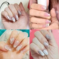 Poudre à ongles magnétique effet œil de chat chromé, paillettes métalliques caméléon pour nail art, pour vernis gel, DIY, salon de manucure à domicile (Lune Blanche)