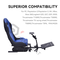 Siège de course réglable en cuir GY028, cockpit de jeu de course, simulateur de course pour Logitech G25, G27, G29, G920