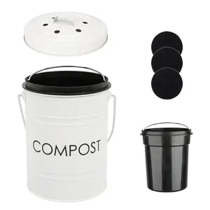 Compostbak Aanrechtblad Compostbak Met Binnencompostemmervoering En Houtskoolfilter