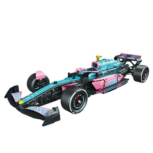 66655 Voiture de course de Formule 1 bleue et rose en plastique ABS, blocs de construction DIY, modèle cool, jouet éducatif, <span class=keywords><strong>puzzle</strong></span>, cadeau pour enfants - Product Image 5