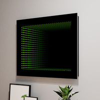 Miroir infinity 3D pour KTV et hôtel, miroir infinity 3d éclairé par led, vidéo de scène, éclairage de piste de danse
