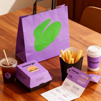 Boîte de burger d'emballage de fast-food frites personnalisées à emporter boîte jetable à emporter boîte de restaurant poisson frit crevettes poulet boîte d'ailes