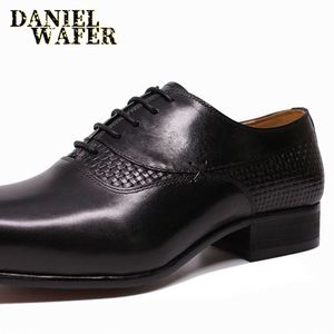 Chaussures Oxford en cuir véritable faites à la main pour homme, chaussures de mariage, de fête, de bureau - Product Image 3