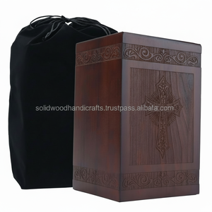 Urnes en bois professionnelles adultes de cendres humaines soutenant des urnes en bois personnalisées - Product Image 1