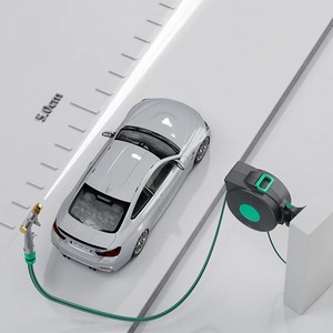 Enrouleur de tuyau mural automatique tout-en-un, design compact, buse d'arrosage flexible incluse pour une irrigation efficace - Product Image 4