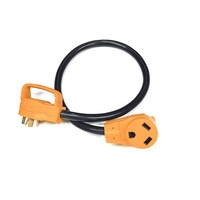 TT-30P TT-30R 30amp RV kabel ekstensi 18 inci PC kabel daya NEMA Female AC Male End SJTW CUL terdaftar untuk Trailer Motorhome