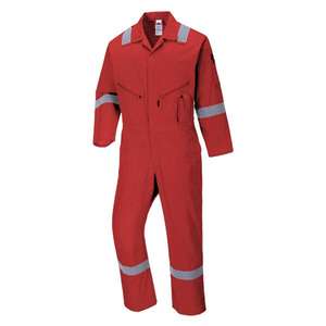 PORTWEST - C814RERS Combinaison en coton rouge Iona-SALOPETTE DE TRAVAIL EAN 5036108294282 - Product Image 1