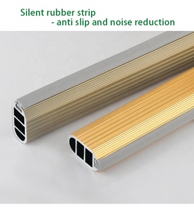 Asta ovale in lega di alluminio per armadio, <span class=keywords><strong>tubo</strong></span> <span class=keywords><strong>appendiabiti</strong></span> 30x15mm, nero opaco, grigio, oro spazzolato - Product Image 2