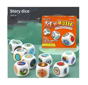 Mainan edukasi anak-anak, permainan interaktif cerita dadu memberitahu kisah dalam kombinasi acak mainan kubus cerita untuk bermain bayi