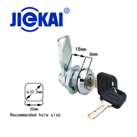 Verrou de compression à quart de tour JK625 à large application, serrure cylindrique chromée brillante, serrure de cabinet de qualité ANSI 1