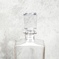 Decantador de Whisky de Cristal Transparente de 850 ml con Logotipo Personalizado, Estilo Clásico, Juego de Bar para el Hogar para Uso Diario