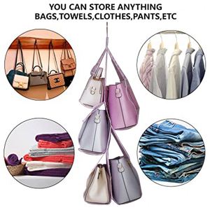 6 Layers Folding Sundry Pocket Handbag Hanging Dust <b>Bag</b> Storage Organizer Closet - Product Image 6