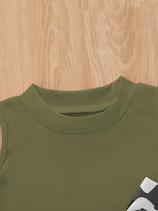 Conjunto de <span class=keywords><strong>Ropa</strong></span> para Niñas Verano 2026, Chaleco Moderno + Overol de Camuflaje Estilo Hip-Hop, Dos Piezas - Product Image 5