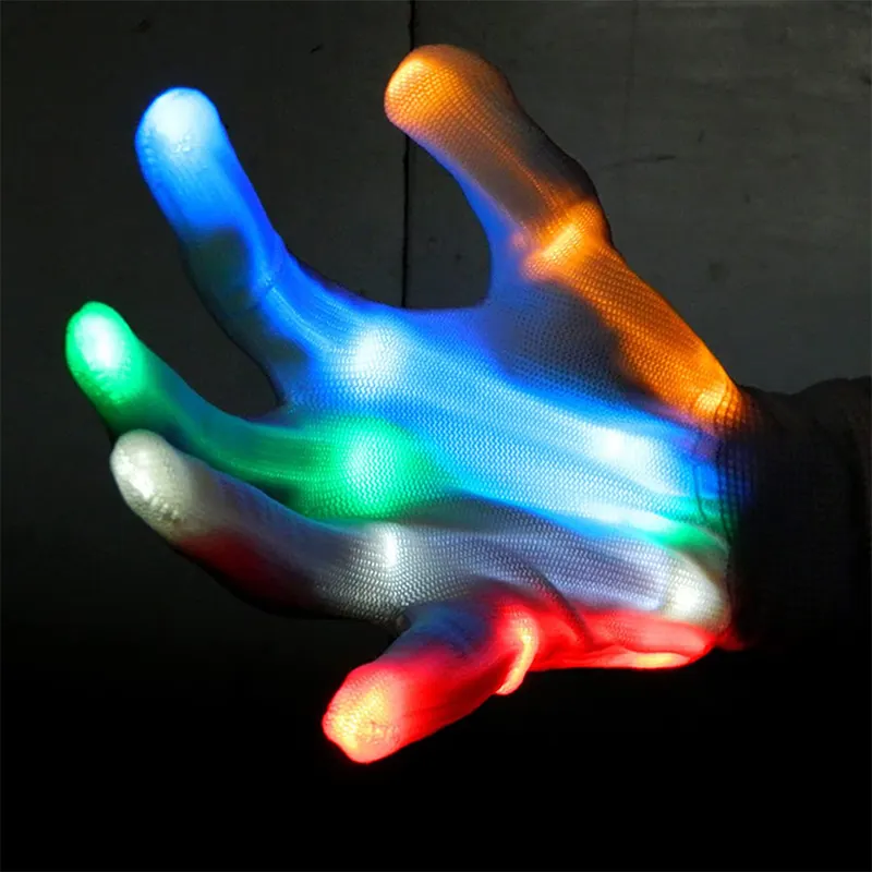 LED Light Up Gloves for Kids Teen and Adults Gifts LED Finger Gloves Finger Light Glove for Party Supplies