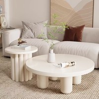 Table basse en bois style crème moderne avec design décoratif pour petits appartements et hôtels, meubles de salon