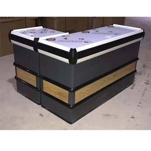 Por encargo rojo al por mayor tienda <span class=keywords><strong>de</strong></span> comestibles mesa <span class=keywords><strong>de</strong></span> cajero supermercado Mostrador <span class=keywords><strong>de</strong></span> pago con pantalla - Product Image 2