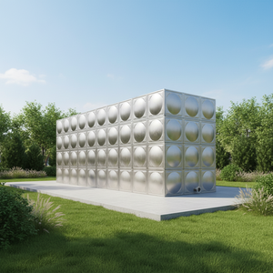 Réservoir d'eau en acier inoxydable à bride à installation rapide Jinlink, facile à connecter aux tuyaux, module de stockage d'eau - Product Image 1