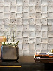 Mosaico de Piedra Blanca para Pared, Adhesivo de Mármol Natural, Diseño de Arco, Revestimiento de Pared, Ladrillo Cultural, Azulejo Cerámico - Product Image 6