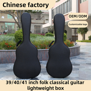 Hafif Plastik ABS Gitar Çantası, Folk Klasik -39/<span class=keywords><strong>40</strong></span>/41 İnç Su Geçirmez Dayanıklı Havayolu Onaylı Askılı Saplı - Product Image 1