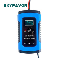 Cargador de Batería de Coche Inteligente Automático de 12V 6A, Cargador Lento para Baterías AGM, GEL, EFB y de Plomo-Ácido con Reparación por Pulsos