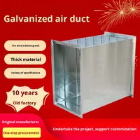 Plaque en acier galvanisé pour conduit en angle rectangulaire, avec bride de fixation standard, bonne étanchéité, durable, pour ventilation de garage montée au plafond
