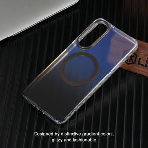Usine De Luxe IMD IML Magnétique Gradient Noir Couverture de Téléphone Lumière Bleue Translucide Sans Fil Cas de Charge pour <span class=keywords><strong>Samsung</strong></span> <span class=keywords><strong>Galaxy</strong></span> S25 - Product Image 3